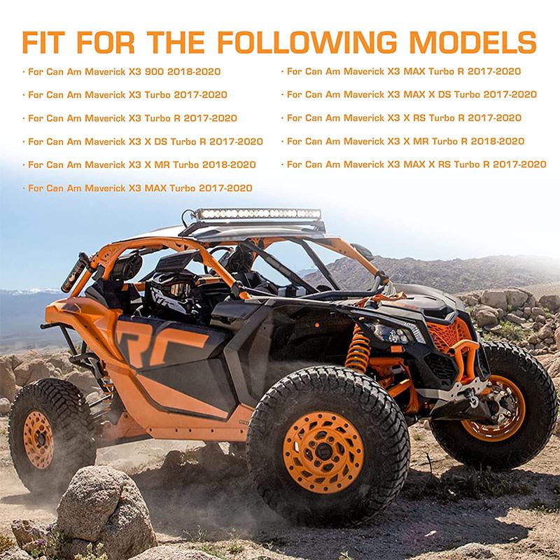 UTV Right & Left Window Net For Can-Am Maverick X3 2017-2021 Window Shade Shield Roll Cage Mesh Net Door Scratch Prevention