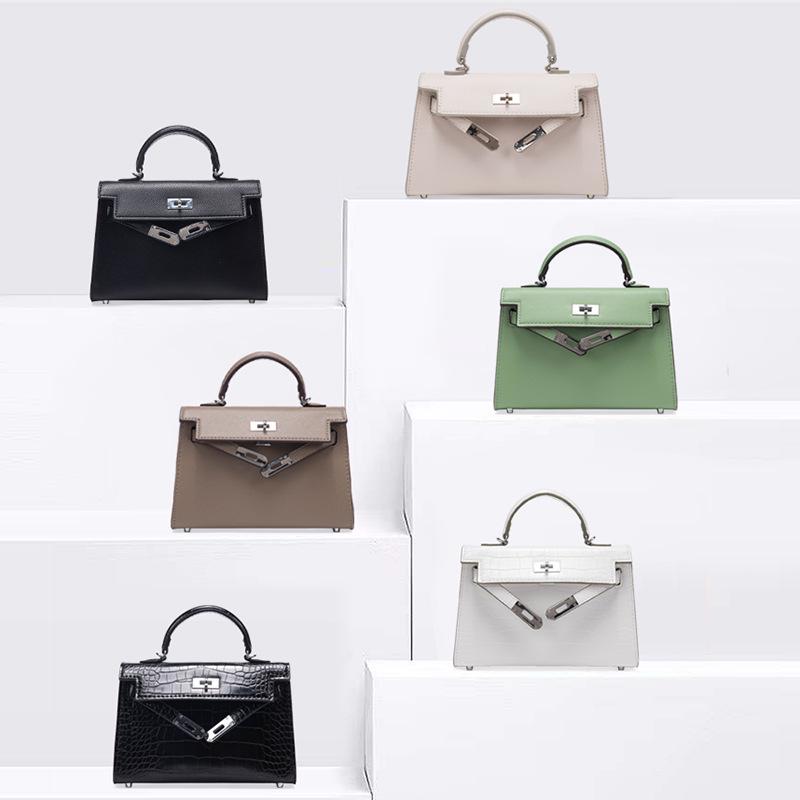 CrossCart Mini Kelly Crocodile schouder- en crossbodytas voor dames - lente/zomer editie Mini 20cm