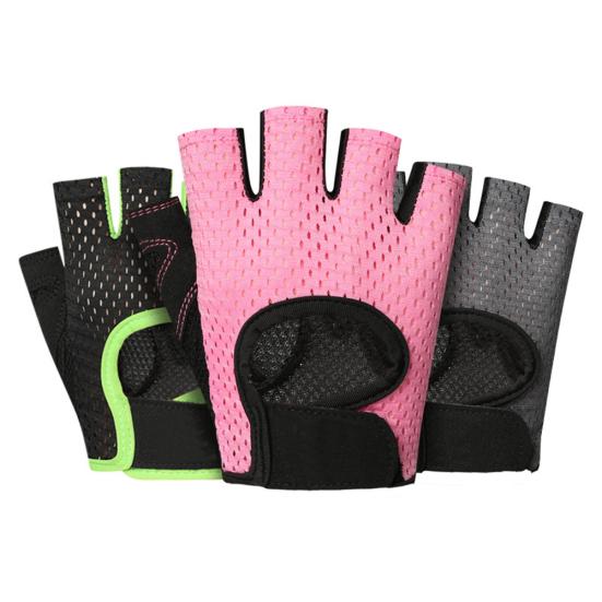 Men Women Sports Gym Fitness Workout Weightlifting Half Finger Anti-skid Gloves