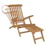 Patio Chairs Deck Chair With Footrest Solid Teak Wood