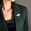 Chinese-style Xiangyun Brooch, High-end Women's Antique Tassel and Diamond-encrusted Brooch, Niche Design Sense Brooch