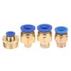 1Pc Pneumatic Air Connector Fitting Pc 4/6/8/10/12/14/16Mm Thread 1/4" 1/8" 3/8" 1/2" 3/4"Hose Fittings Pipe Quick Connectors