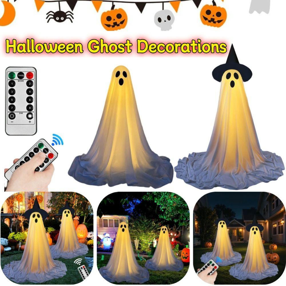 Funny Lighted Spooky Ghost Decor Scary Standing Ghost Light Halloween Ghost Ornaments  Garden Yard