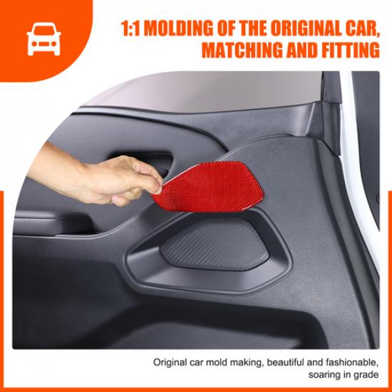 Red Carbon Fiber Interior Door Panel Trim Sticker For Nissan Frontier 2024-2025