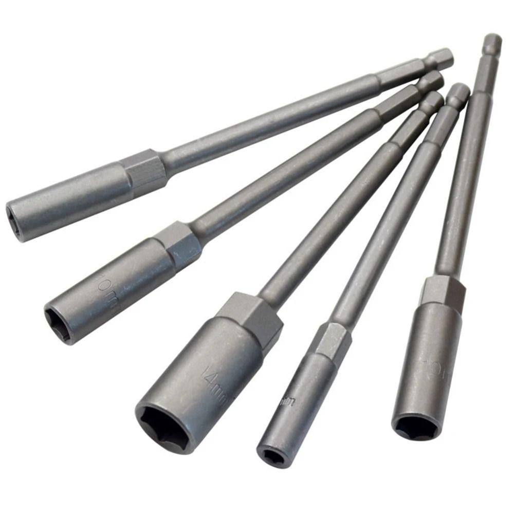 

6MM-19MM Hex Socket Adapter Hex Impact Socket Durable Nut Driver Sleeve Power Tools