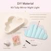 Creative Cloud Tulip Night Light DIY Handmade Mirror Flower Sea Atmosphere Lamp Desktop Decoration Birthday Holiday Gift