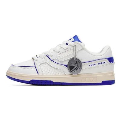 Lifestyle Series Non-Slip Wear-Resistant Lightweight Low-Top Skate Shoes Women Sneaker White Blue 122248026-3