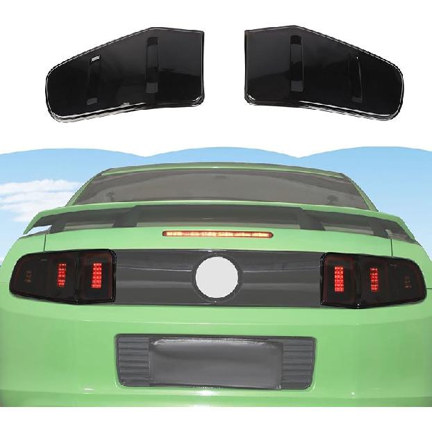 RT-TCZ Tail Light Lamp Cover Guard Trim Frame Bezels Decoration Accessories For Ford Mustang 2018   (Black)