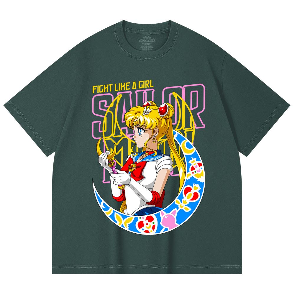 230 Gsm 100% Cotton Sailor Moon V8 Minako Print Unisex Heavy Cotton T Shirt