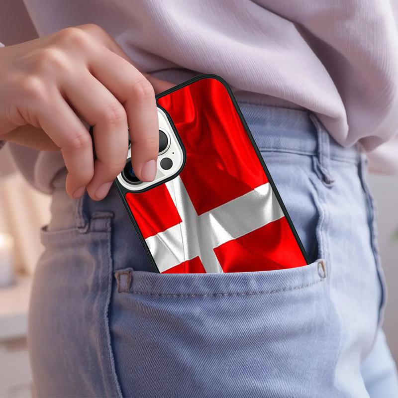 Denmark Flag Phone Case For IPhone 18 17 Air 15 16e 14 13 Pro Max Coque 12 11 Pro Max PLUS cover