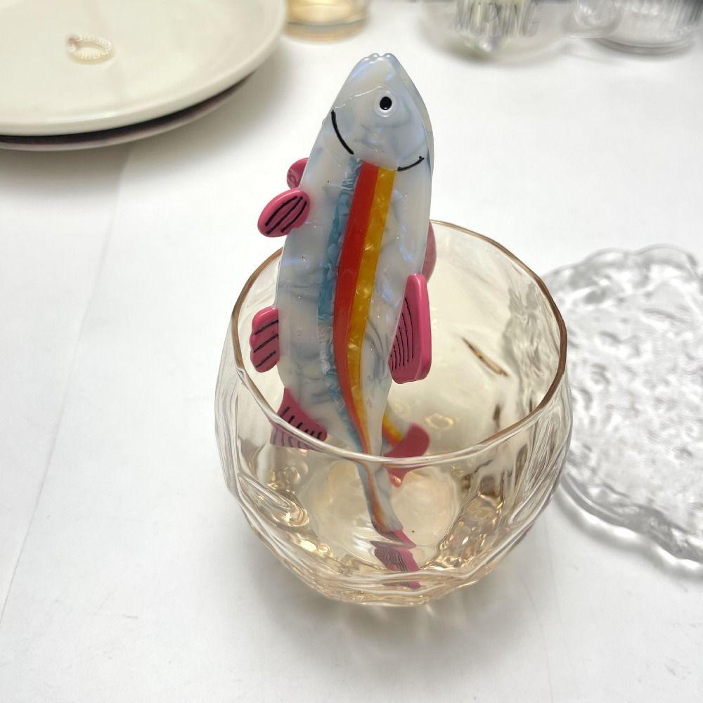 Acetic Acid Ocean Animal Hair Clip Cute Geometry Shark Clip Small Fish Hair Claw  Female