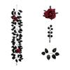 Artificial Maple Leaf and Rose Door Hanging Wreath for Outdoor Home Decoration