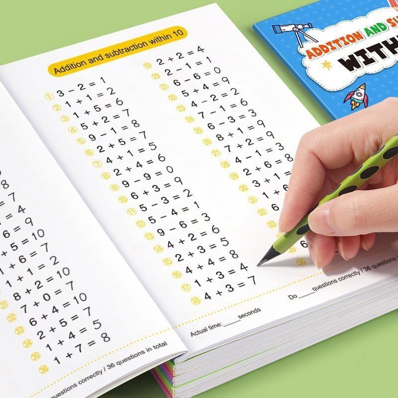Children's Early Math Education Workbook Addition Subtraction Within 100 Exercise Book for Kids Daily Training Gift