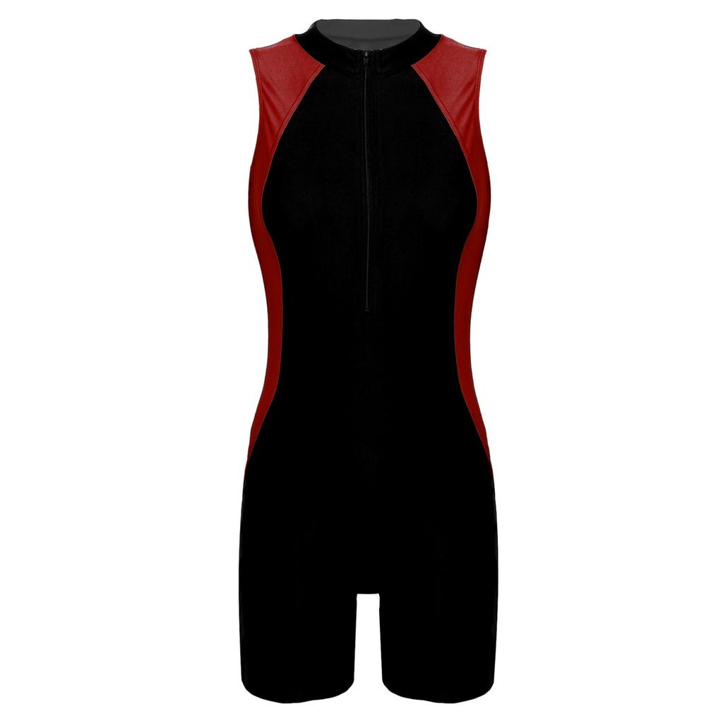 One Piece Swimsuit Sleeveless Swimwear Women Bathing Suit Retro Swimming Surfing Suits