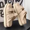 Sommarrutschkor för män med tjock sula Ny mode Halkfria vardagstofflor Inomhus Utomhus Strand Sandaler Street Style Herr Halvtofflor