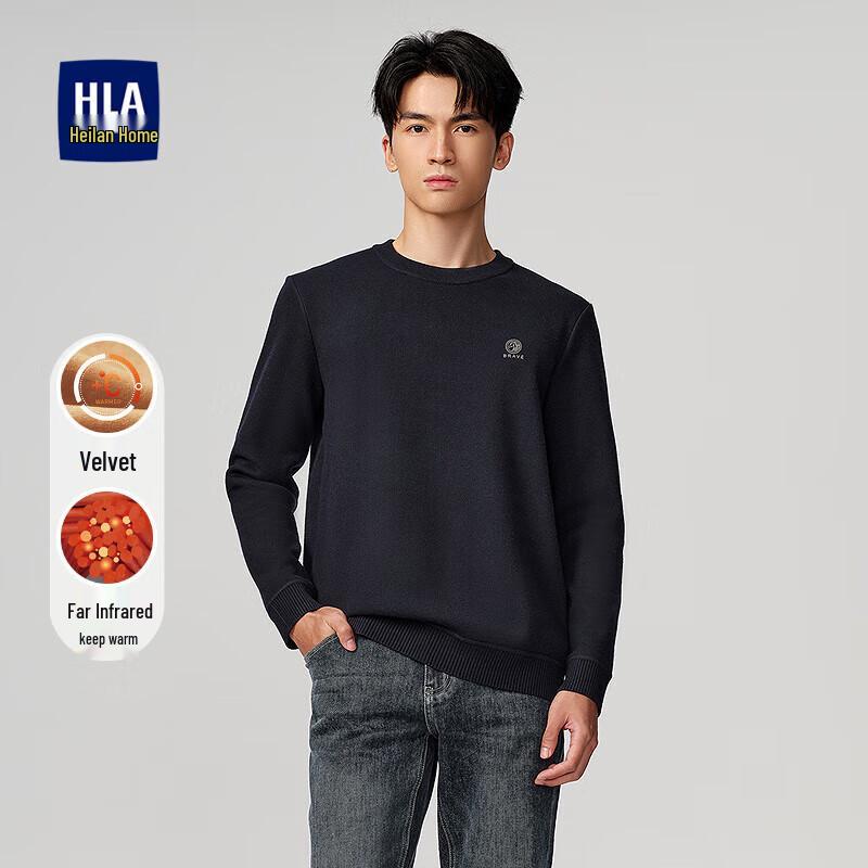 

HLA Men s Fleece-Lined Crew Neck Winter Knit Sweater 3XL