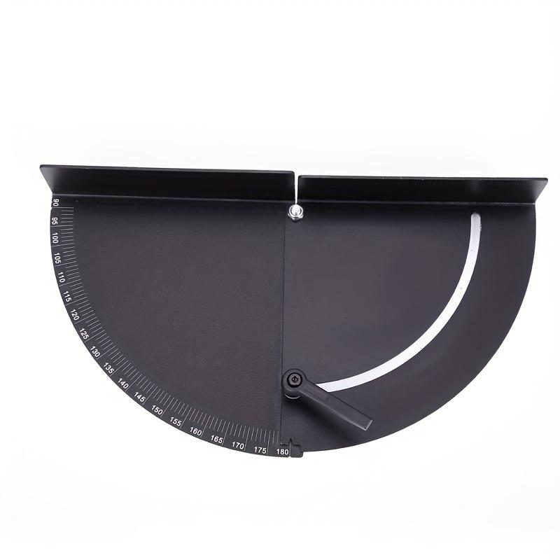 

1 шт. Кондуктор с переменным углом, транспортир для столяра, регулируемый угловой кондуктор для столяра для домашних рабочих 180° чёрный