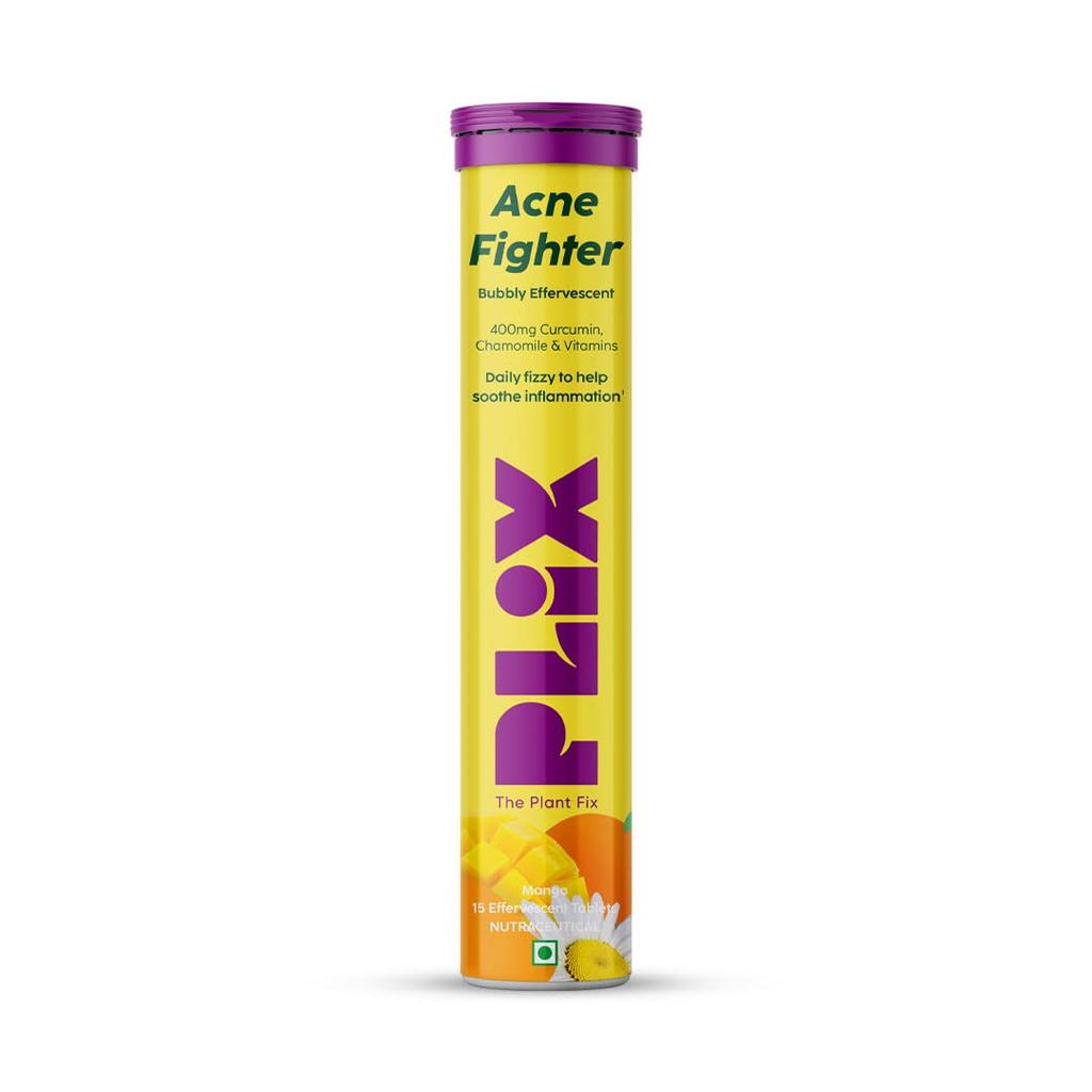 PLIX Das Pflanzen-Fix Akne-Schutz Brausetabletten 15 Stück Mango Twist Hautfeuchtigkeit Glow
