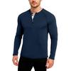 Men's Casual Solid Color Buckle Quick Dry Shoulder  Long Sleeved