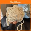 Tassel Woven Bag With Magnetic Closure For Casual Beach Vacation Wear