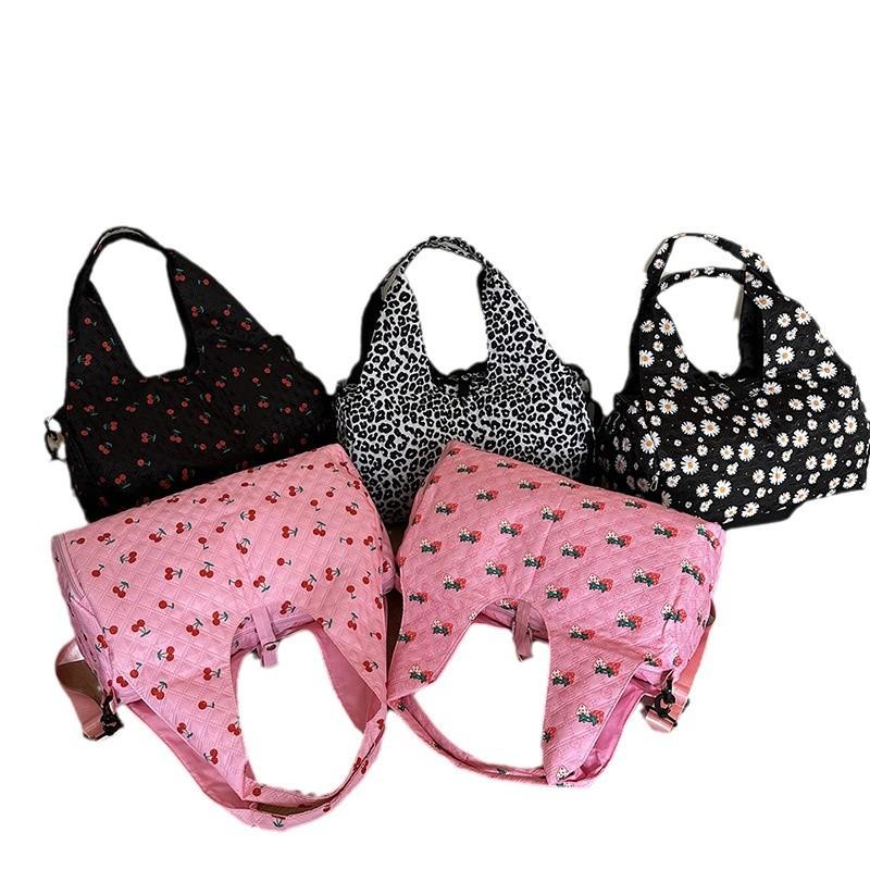 Women's personalized printing casual going out play portable travel bag dry and wet separation can set tie rod fitness bag