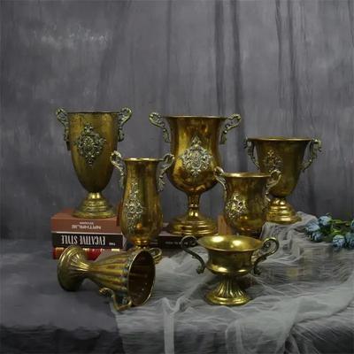 Retro Classic Metal Iron Art Flower Pot Wedding Celebration Holiday Party Flower Arrangement Decoration Take Pictures Props