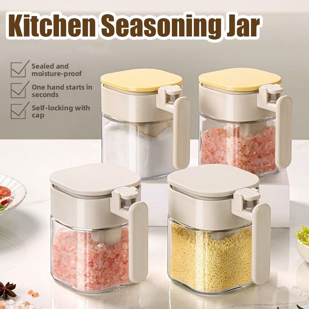 Two In One Spice Jar Quantitative Spice Storage Utensil Durable Spice Box Kitchen Supplies