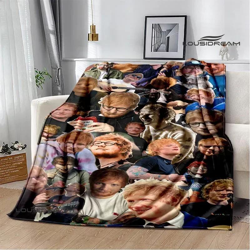 Sänger Ed Sheeran bedruckte Decke Warme Flanelldecken Weiche und bequeme Decke Bettwäsche Decken für Betten Geburtstagsgeschenk