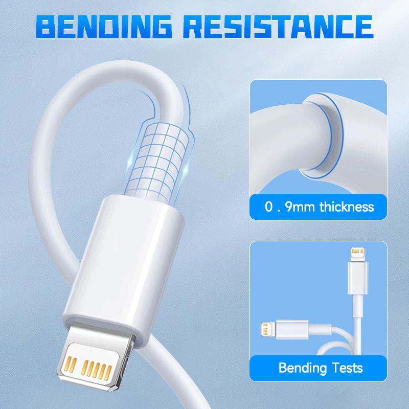 5W USB Data Cable Suitable for IPhone 13/12/11/XR/8 Apple Phone Charging Cable, 1 Meter and 2 Meters