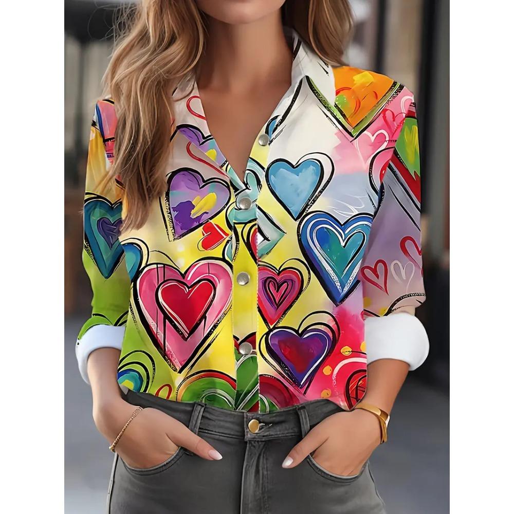 Women's Shirt Casual Loose Soft Comfortable Button Lapel Fashion Shirt Sun Shade Breathable Women's Slim Shirt Plus Size