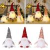 Christmas Ornaments with Lights Glowing Faceless Old Man Rudolph Doll Dwarf Goblin Doll Xmas Celebration Decoration