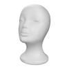 1pc Female Styrofoam Foam Mannequin Manikin Head Model Hat Glasses Wig Display White Foam Mannequin Head Holder Stand Rack