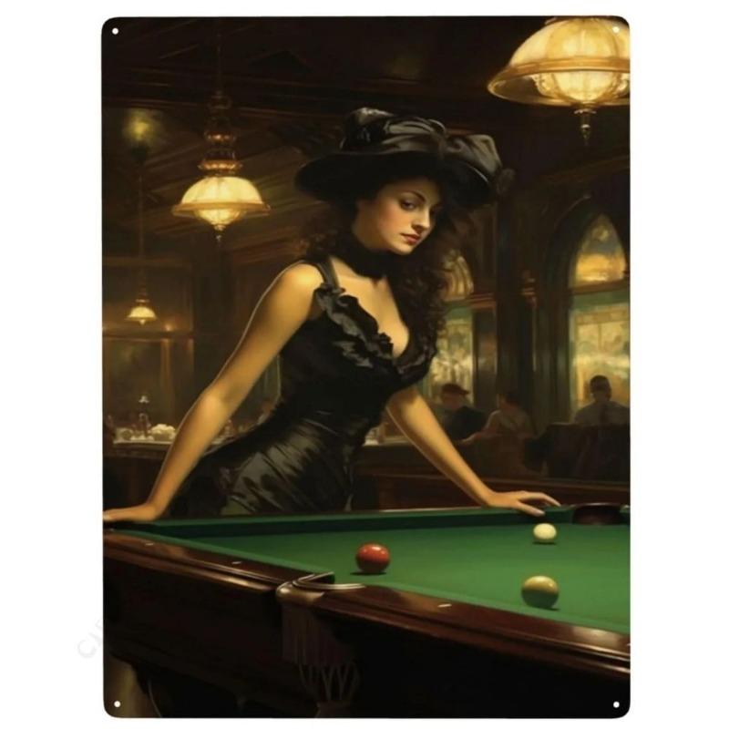 Billiard Metallposter Schild, Spielzimmer Wanddekoration