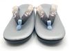[Asakusa Kimono Market] Embroidered thong sandals with urethane sole (gray)