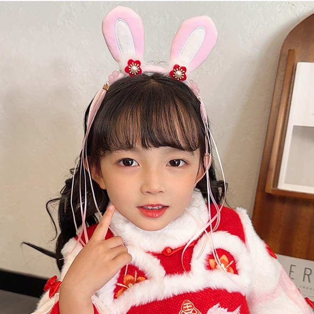 Year Hair Hoop Rabbit Ear Hair Hoop Korean Style Hair Band Children's Headband Cat Ear Hair Hoop