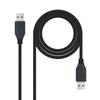 Nanocable USB-A 3.0 Male To USB-A Male Cable 1m-10.01.1001-BK