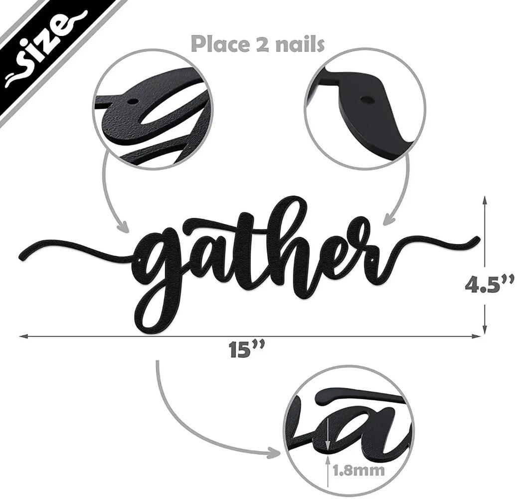 

Соберите металлические настенные таблички. Элегантные настенные украшения для гостиной и кухни - Стильный и современный акцент для вашего домашнего пространства. чёрный