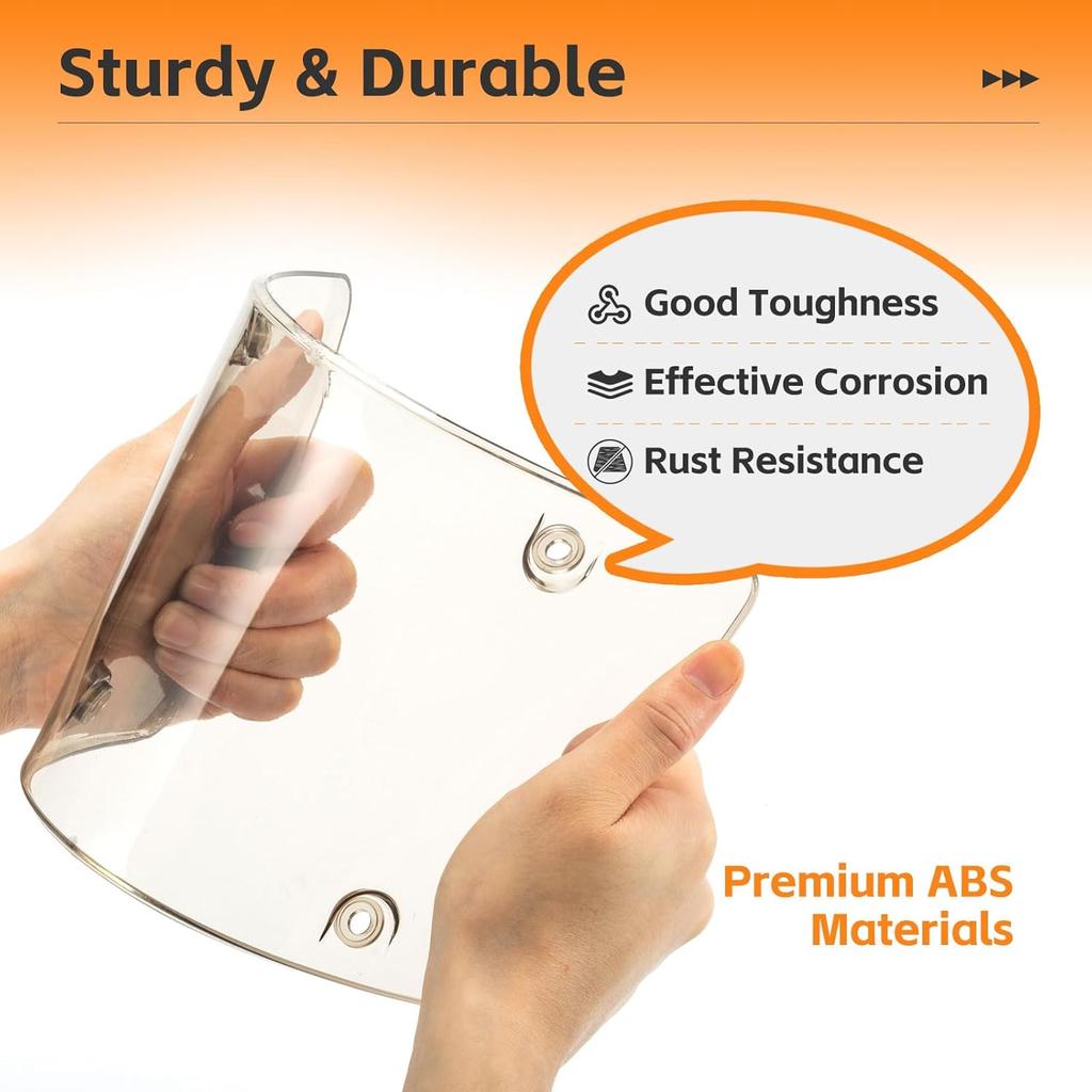 License Plate Cover & Frames, 2 Pack Clear License Plate Protector, ABS Car Front/Rear License Plate Frame With Screws Caps, Fit Any Standard US