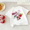 Summer New Minnie Print Children's T-shirt Fashionable Girl Cute Casual Short Sleeved