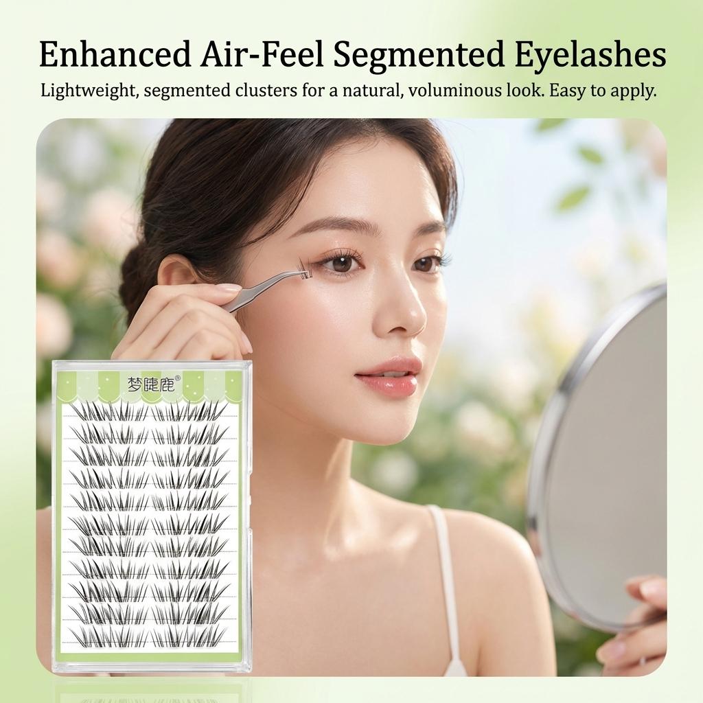 Doe Lashes Enhanced Volume Effect Segment False Eyelashes for Natural Look