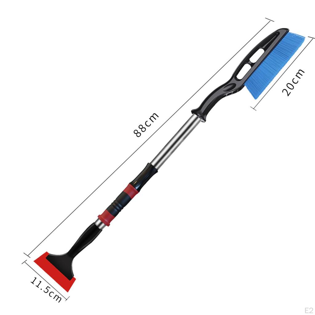 Car Snow Shovel Brush Tool, with Grip Telescopic Rod Remover for Vehicles Windows