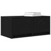 TV Cabinet Black Oak Effect 60 x 31 x 25.5 cm Particleboard