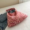 Korean Sle Large Capacity Tote Bag Canvas Single Shoulder Shoulder Bag Leopard Print Casual Bag Women's Use