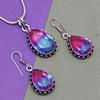 Tourmaline Set Gemstone Gift Wedding Party Bi-Color Pendant,Earring,Ring