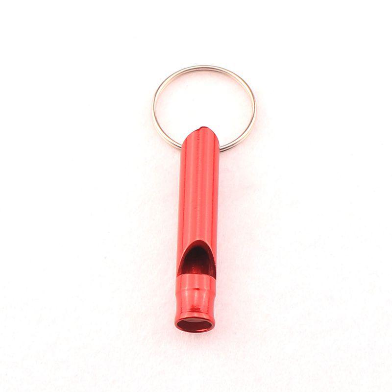 

Colored Aluminum Outdoor Survival Whistle with Carabiner Keychain