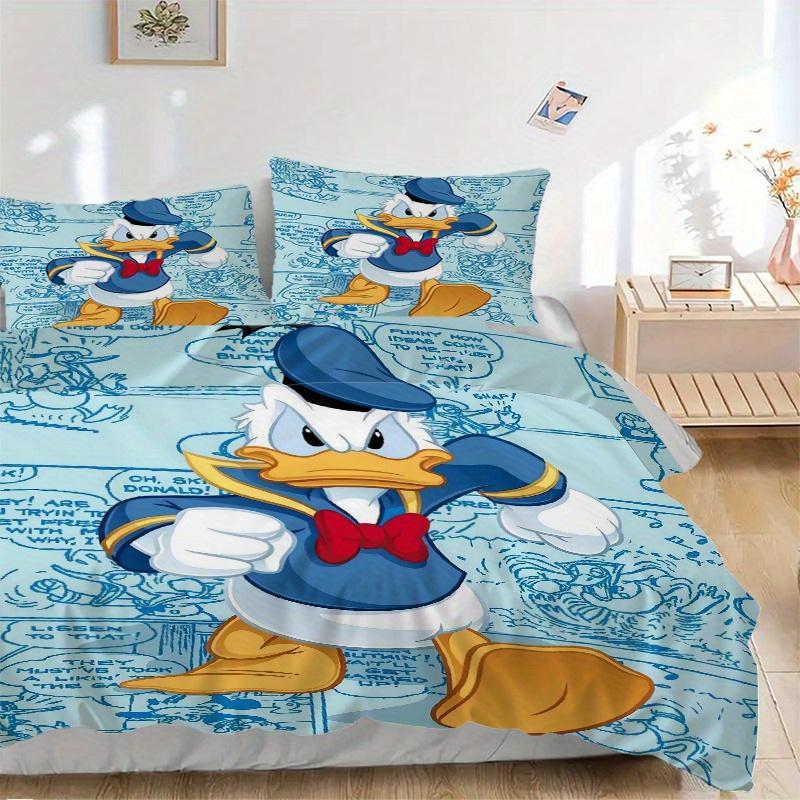 

3pcs Disney Donald Duck Theme Printed Bedding Set, Soft and Comfortable Quilt Cover for Bedroom, Guest Room (1 Duvet Cover + 2 Pillowcases, 135x200cm