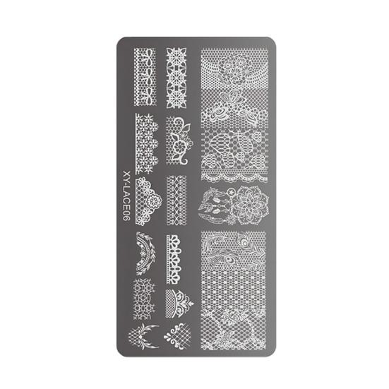 Stamping Plates Set Bows Flowers Lace Design Manicures Decoration Metal Plate Transfer Sweet Series Template