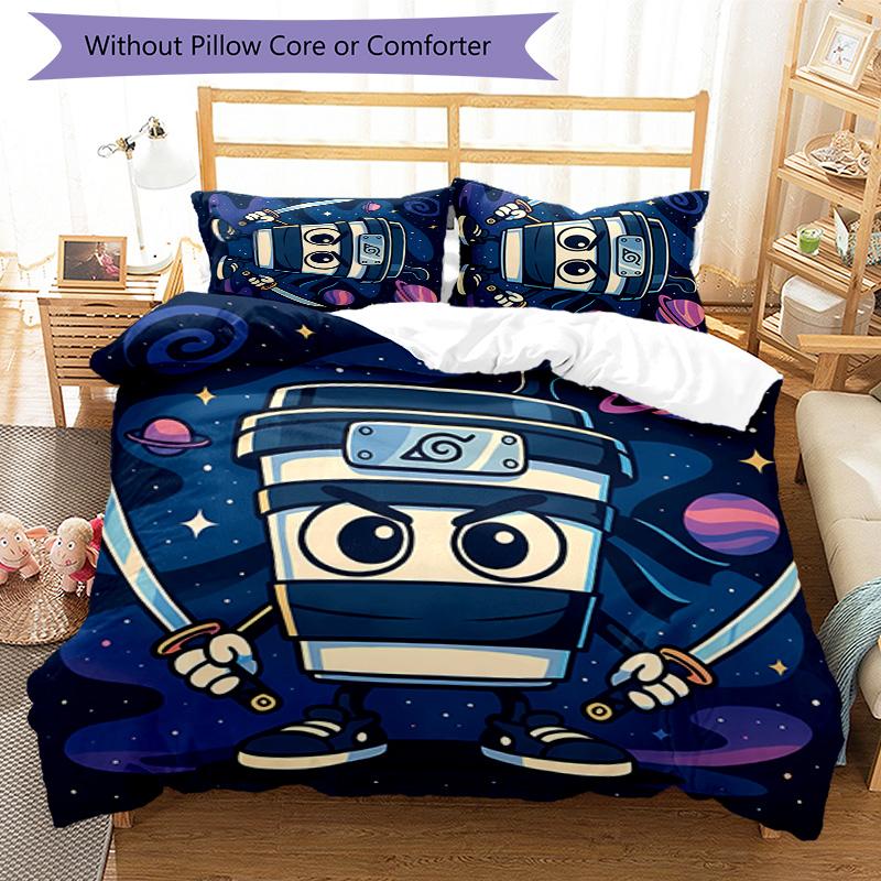 3pcs Italian Brainrot characters8 pattern bedding set duvet cover set includes duvet cover &pillowcases, perfect all season bedroom decoration & gift