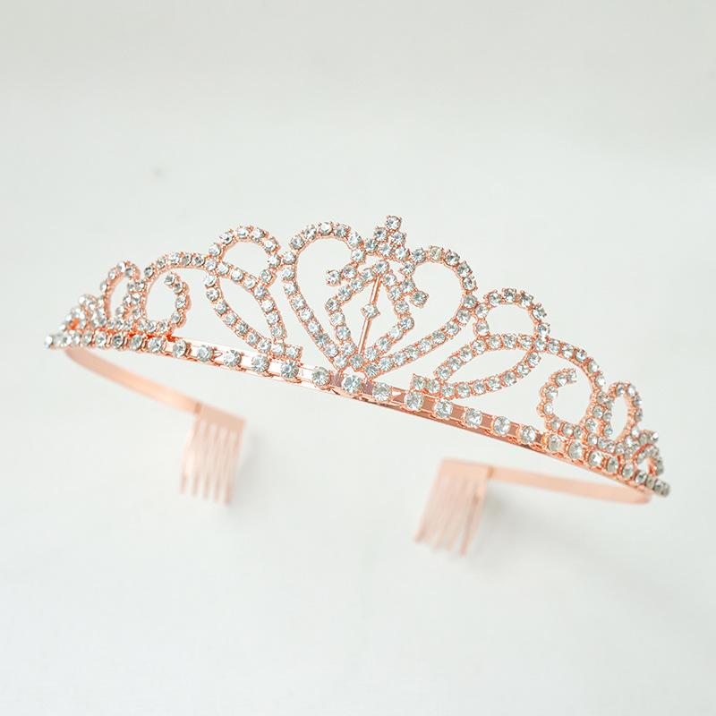 

Летняя Новая Водяная Бриллиантовая Корона Ручной Работы Ювелирные Изделия Кристальный Головной Убор Корона Невесты Золотой Европейский и Американский Головной Убор Корона для Женщин