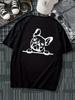 French Bulldog Graphic Tee - Breathable Summer Fabric - Casual Everyday Style Casual Summer T-Shirt For Daily Wear Work Out